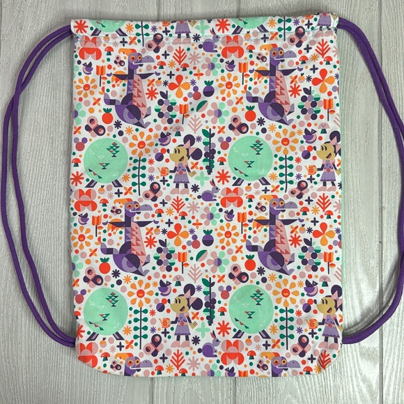 Figment & Minnie Epcot drawstring bag, flower and garden festival 2017 - Picture 3 of 7